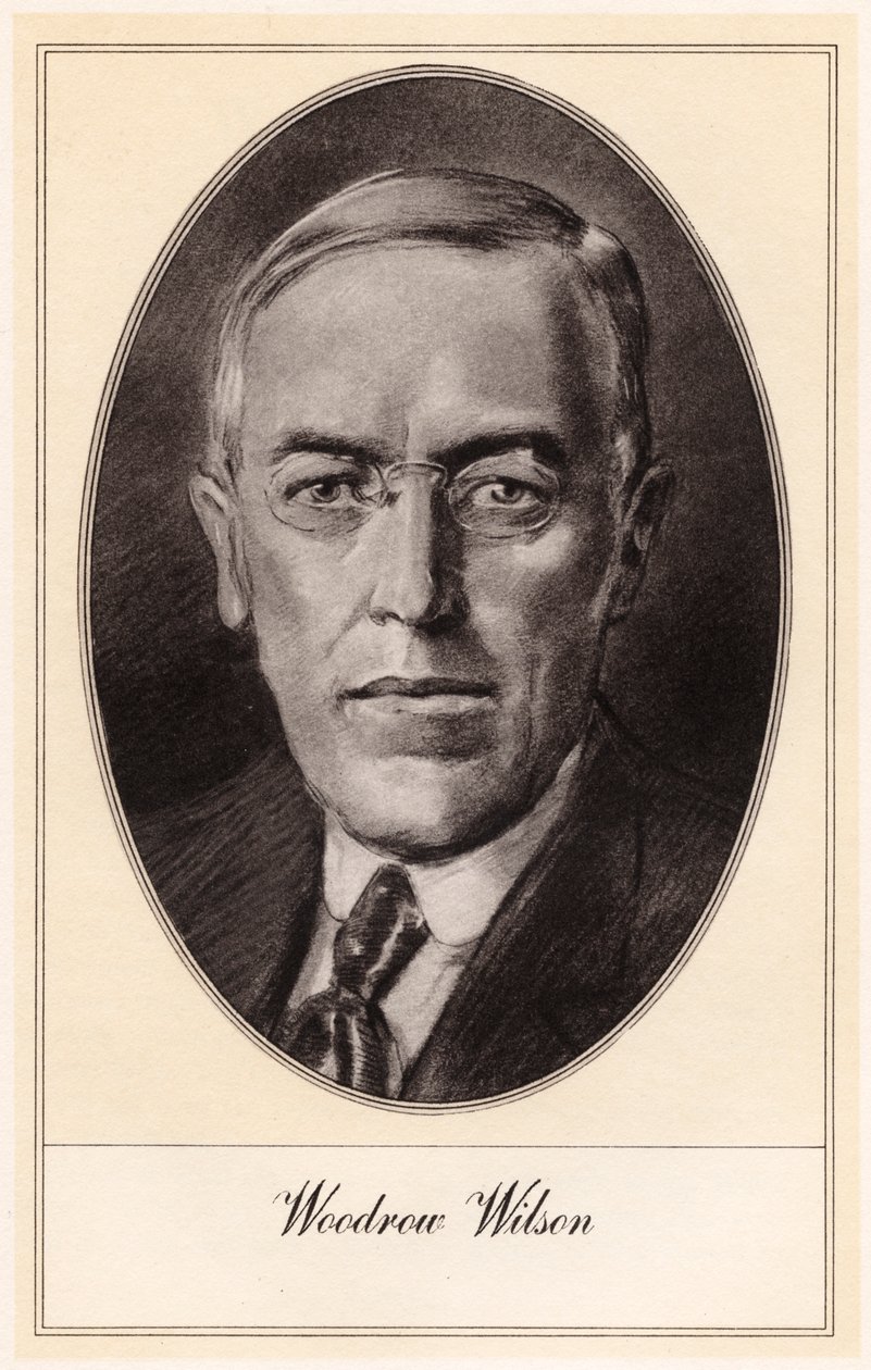 Woodrow Wilson, 28. Präsident der Vereinigten Staaten, frühes 20. Jahrhundert von Gordon Ross