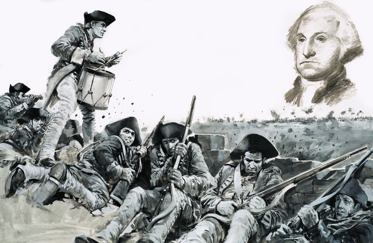 Ein Trommler schlägt eine Bitte um Verhandlung bei der Schlacht von Yorktown von Graham Coton