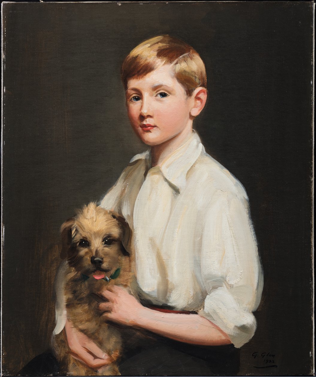 Porträt von Lord Hugh Percy, 7 Jahre alt, mit einem Terrier von Graham Glen