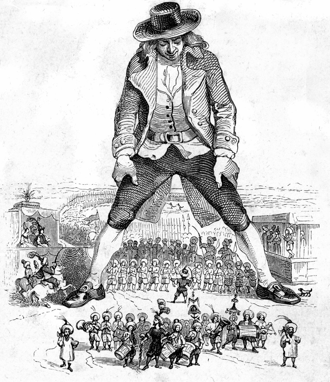 Illustration für Gullivers Reisen von Jonathan Swift von Grandville (1803 47)