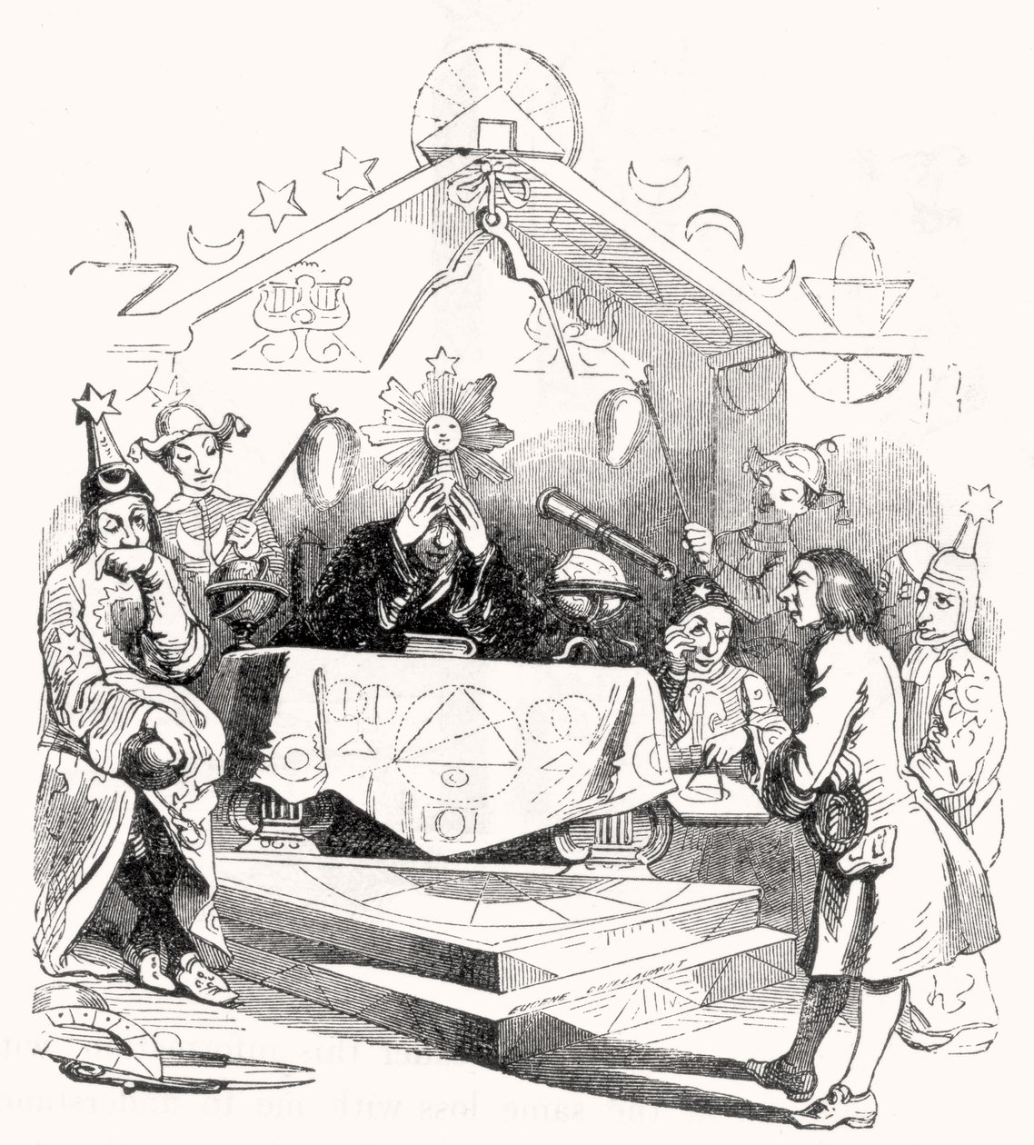 Gulliver vor dem König von Laputa von Grandville