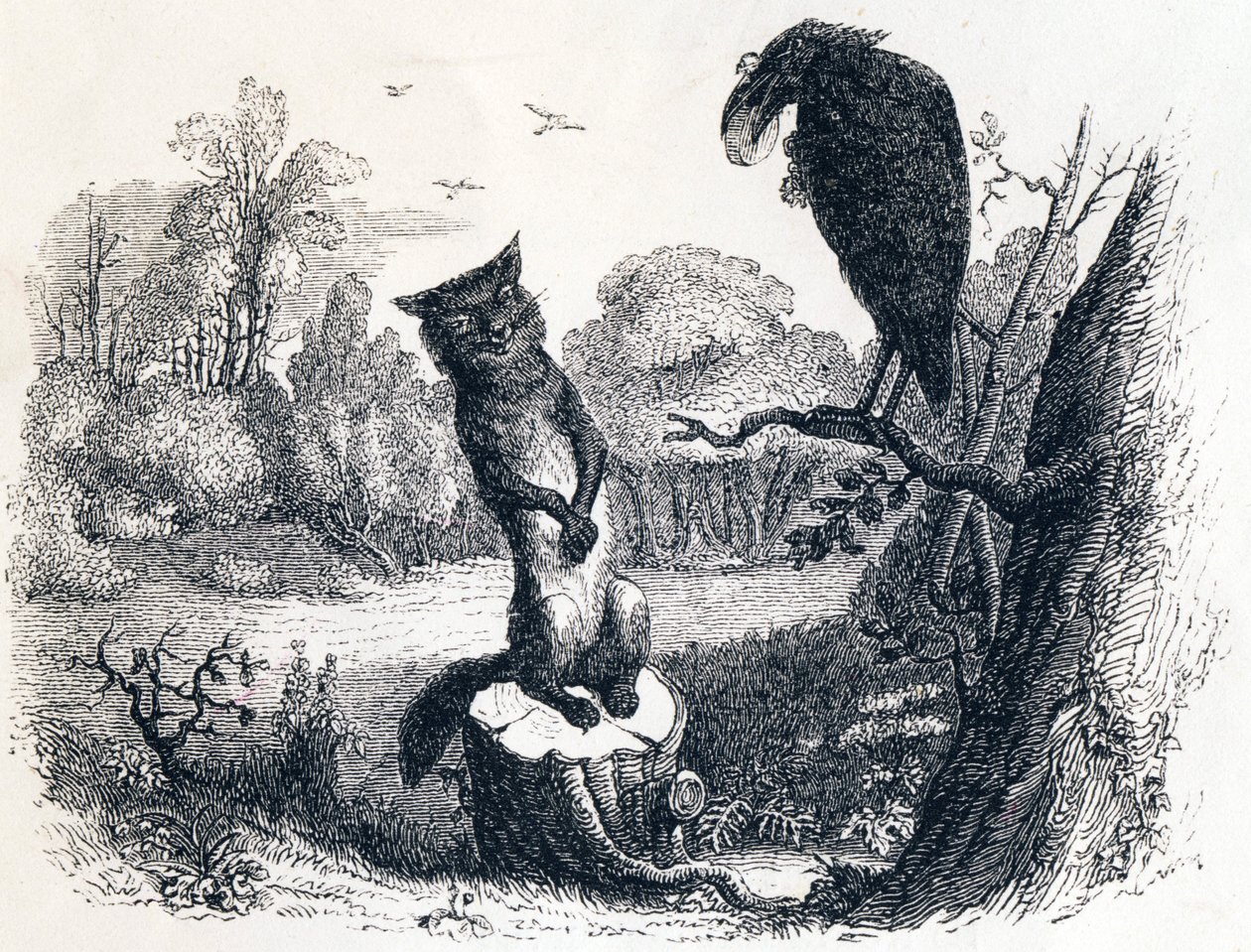 Der Rabe und der Fuchs von Grandville