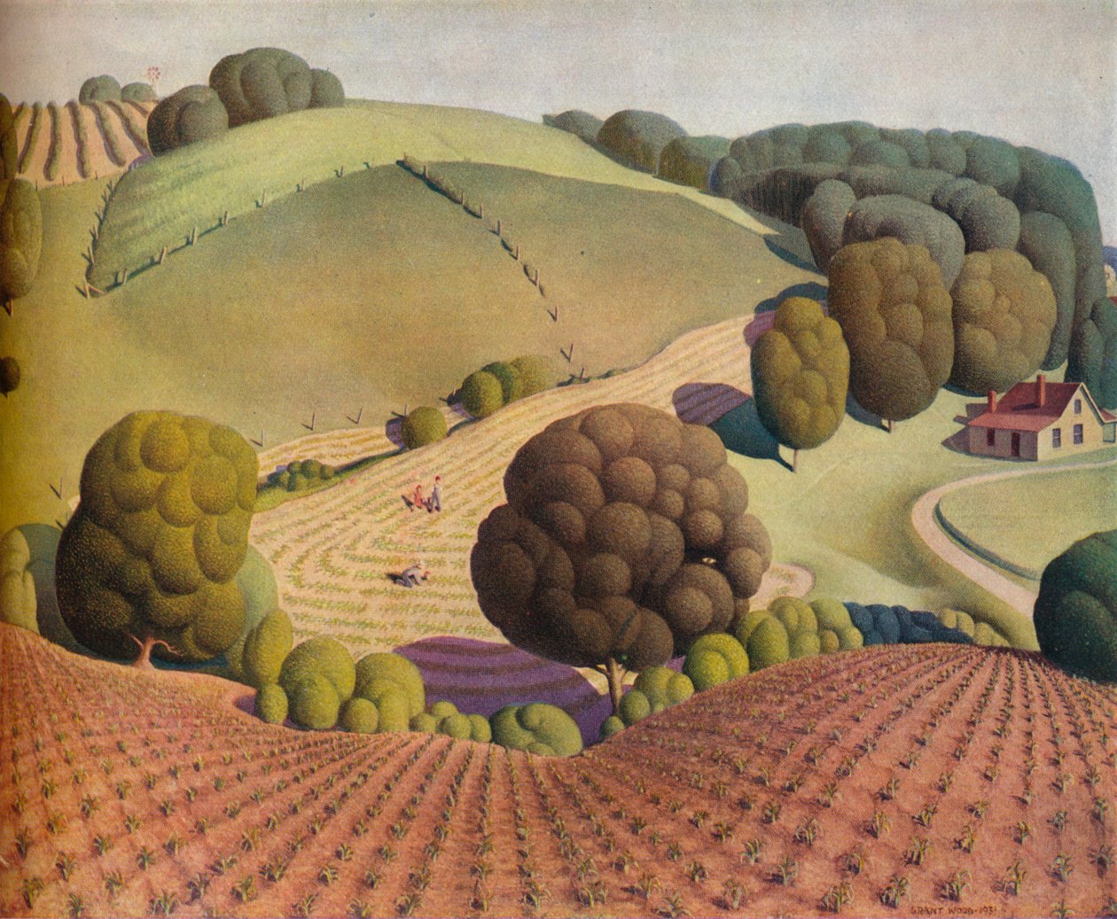 Junger Mais, 1931, 1938 von Grant Wood