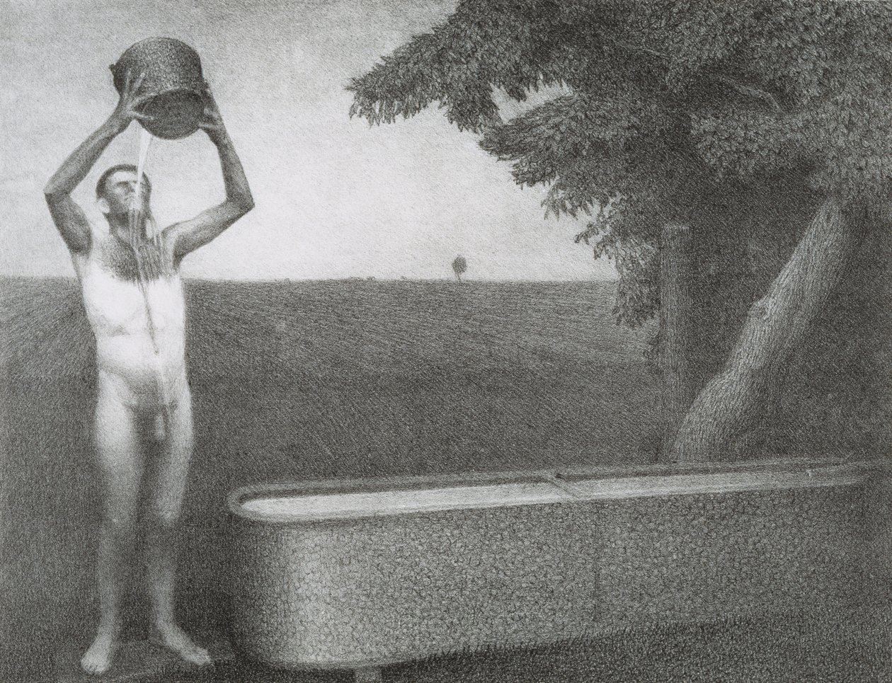 Schwüle Nacht, 1939 von Grant Wood