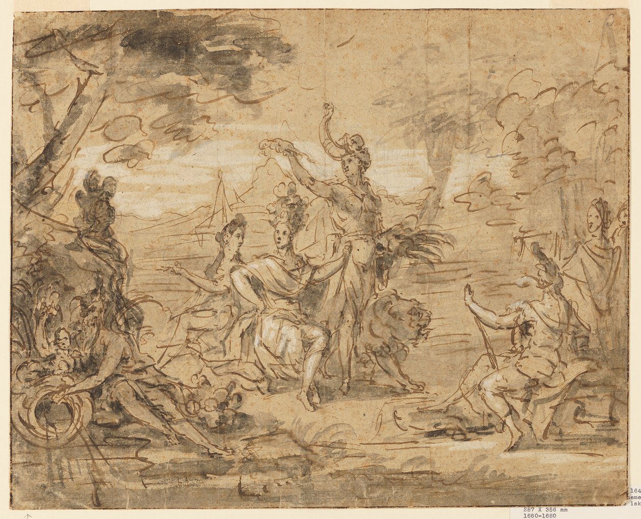 Entwurf für einen Wandteppich: Allegorie von Afrika von Gérard Audran