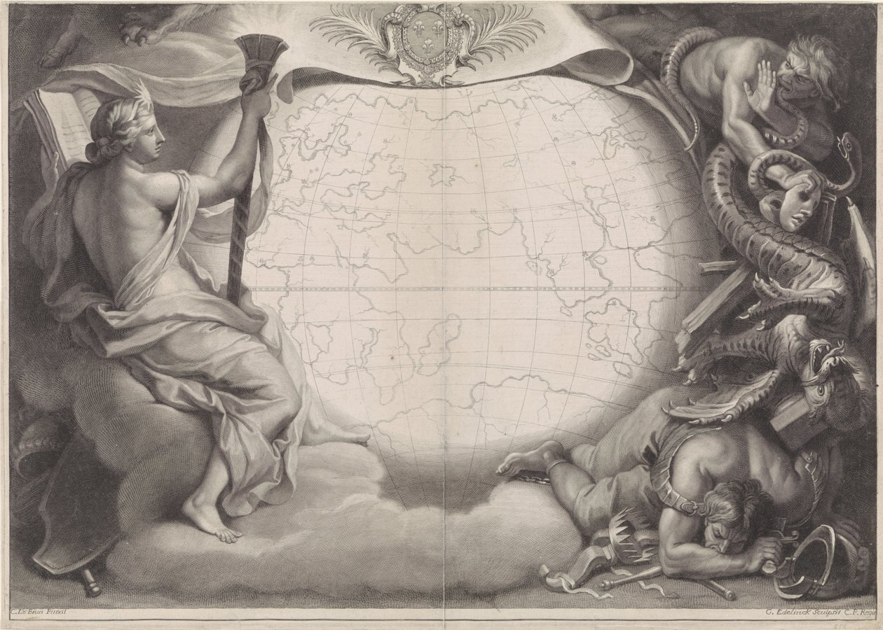 Allegorisches Porträt von Ludwig XIV., König von Frankreich von Gérard Edelinck