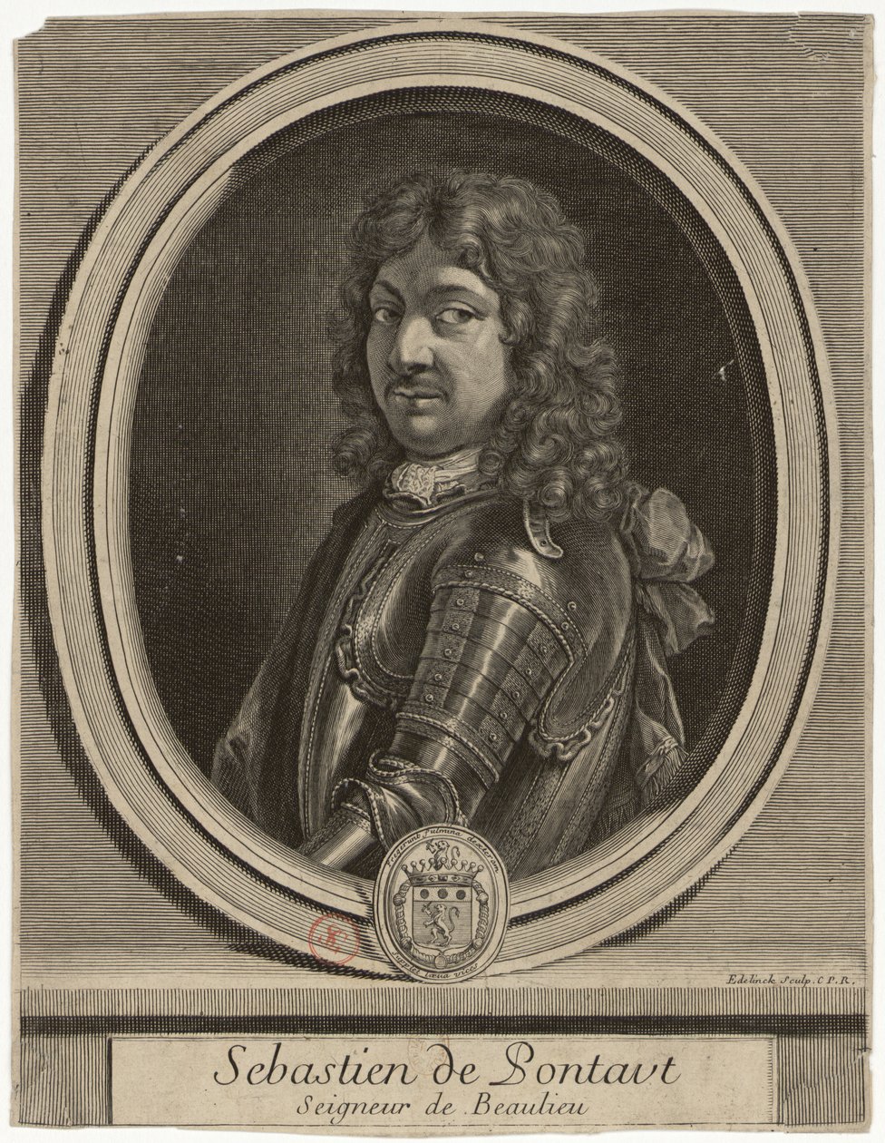 Edelinck - Sebastien de Pontaut Seigneur de Baulieu von Gérard Edelinck