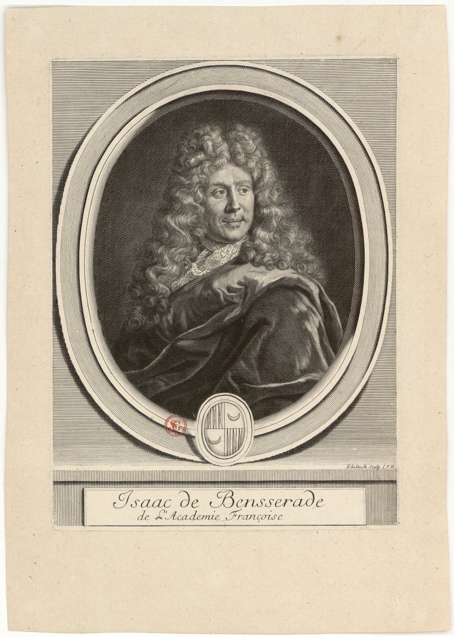Isaac de Bensserade von der Académie Française von Gérard Edelinck