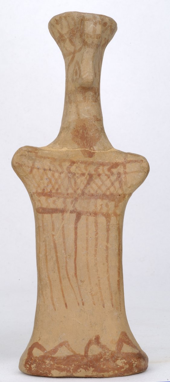 Figur einer stehenden Frau, Böotische Werkstatt, Archaische Periode von Greek