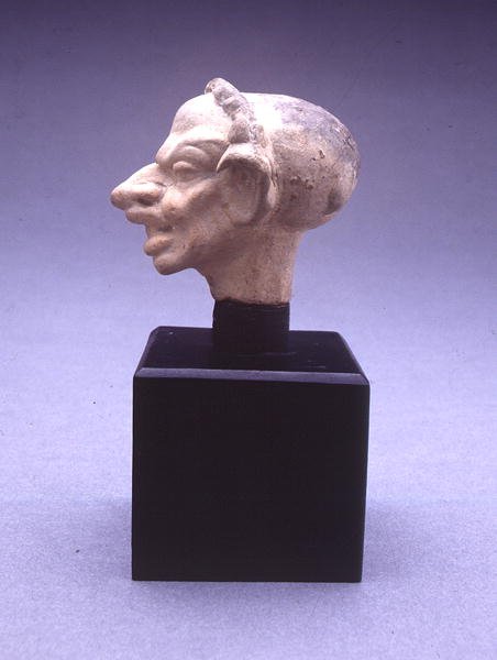 Grotesker Frauenkopf, 100 v. Chr.-100 n. Chr. (Terrakotta) von Greek