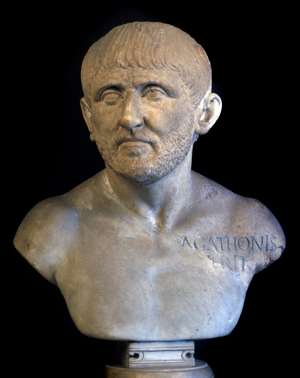 Büste von Agathon von Athen (448-400 v. Chr.), Dramatiker von Greek or Roman