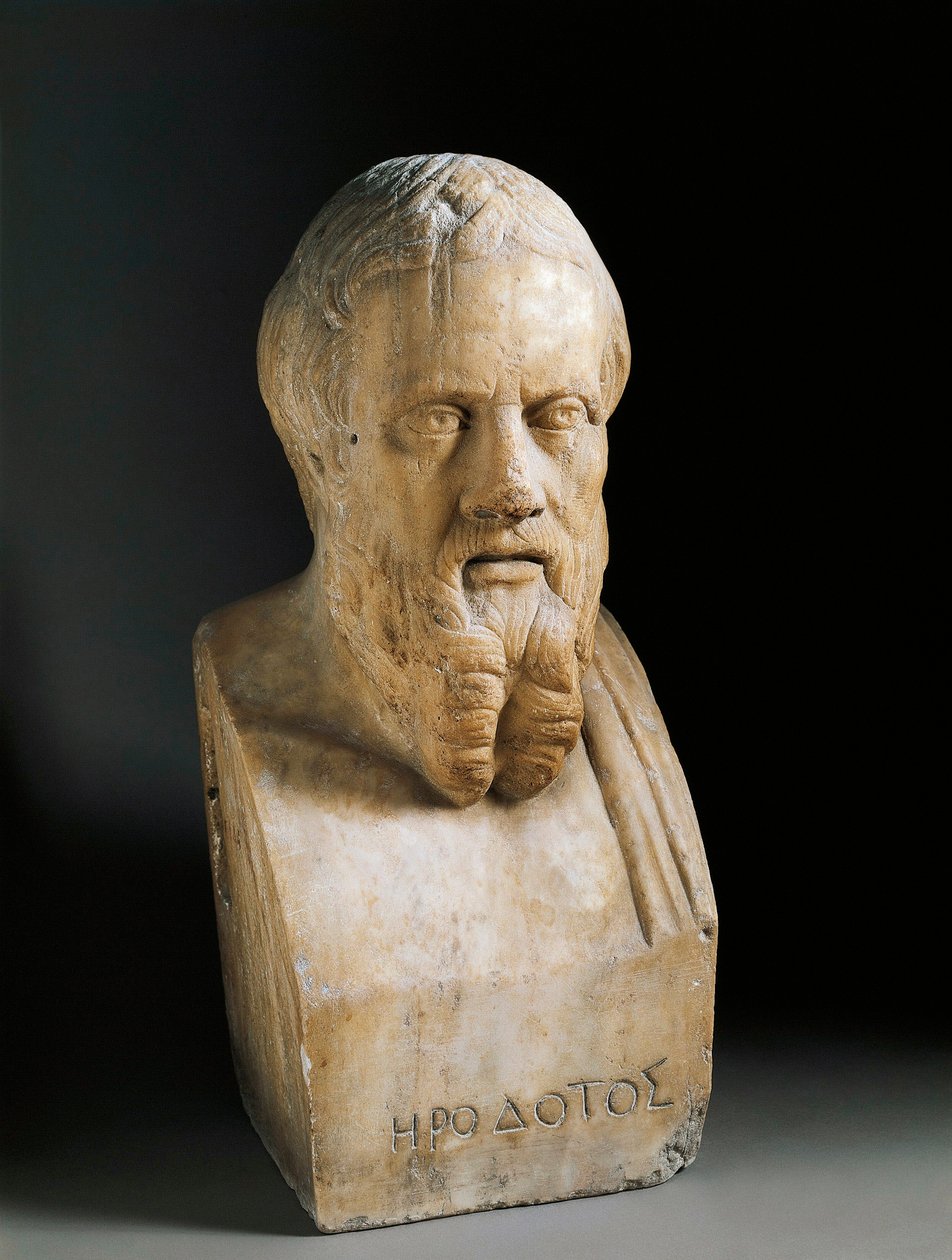 Büste von Herodot, 4. Jahrhundert v. Chr. (Marmorskulptur) von Greek or Roman