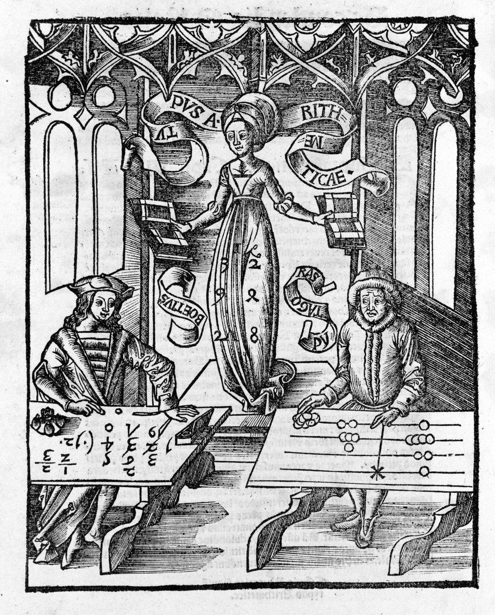 Freie Künste: Arithmetik - in „Margarita Philosophica“ von Gregor Reisch (1467-1525). Basel von Gregor Reisch