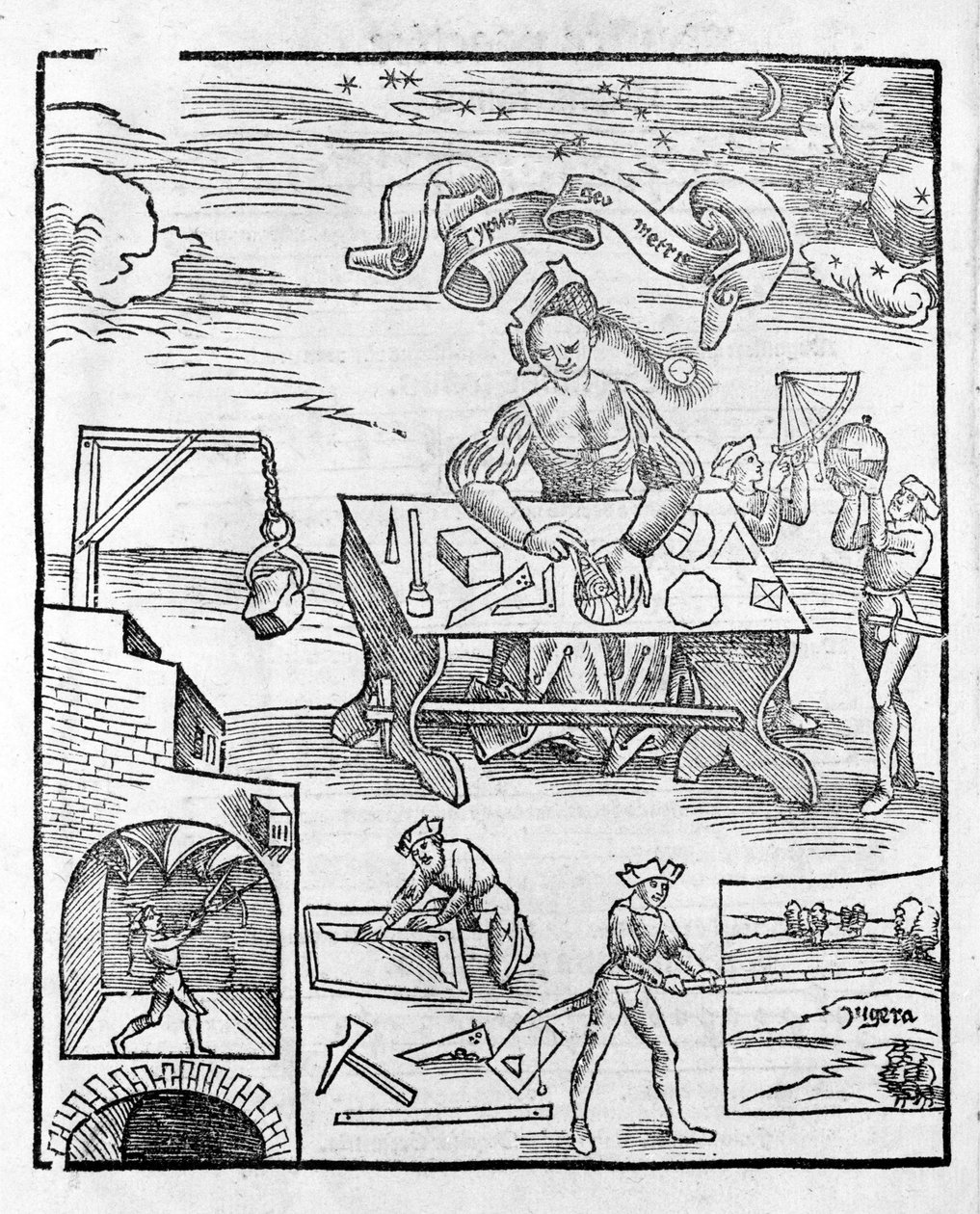 Freie Künste: Die Geometrie - in „Margarita Philosophica“ von Gregor Reisch (1467-1525). Basel von Gregor Reisch