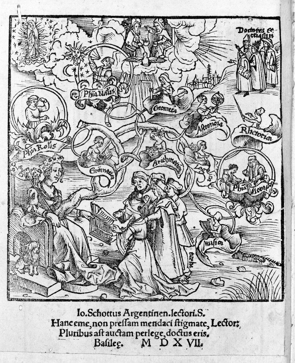 Die freien Künste: das Trivium und das Quadrivium - in „Margarita Philosophica“ von Gregor Reisch (1467-1525) von Gregor Reisch