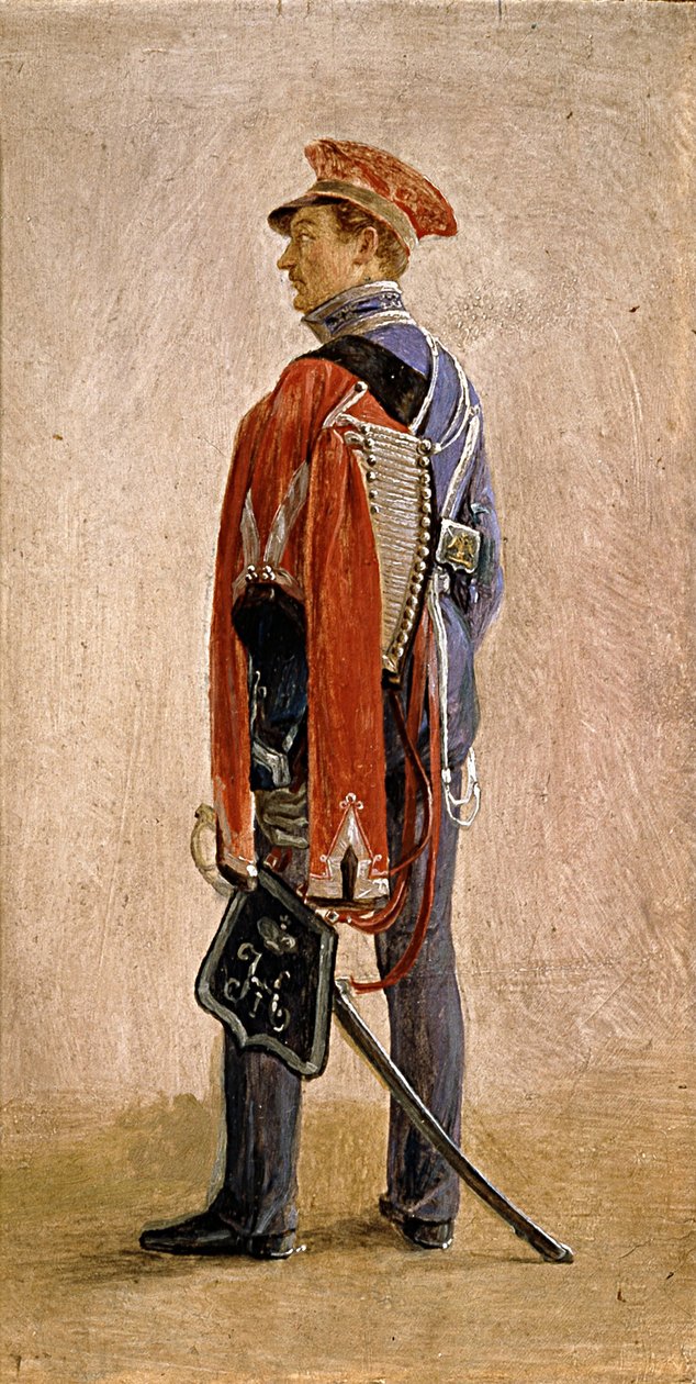 Porträt von P.M. Kunitsky, Husar des Husarenregiments Wilhelm, Prinz von Nassau, 1832 von Grigori Grigorevich Chernetsov