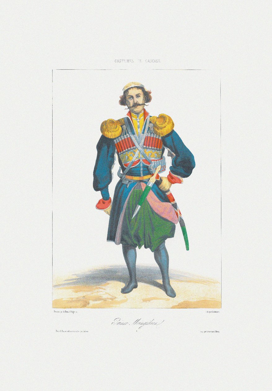 Fürst von Megrelien Aus: Szenen, Landschaften, Sitten und Kostüme des Kaukasus, 1840 von Grigori Grigorevich Gagarin