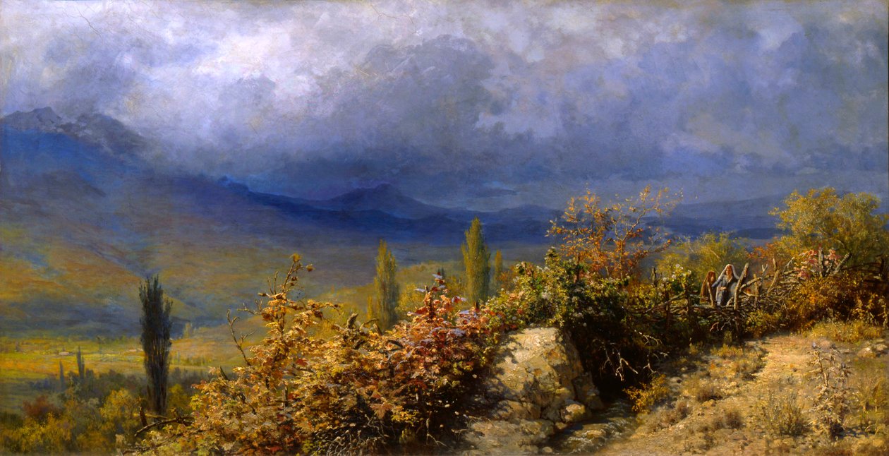Herbstansicht der Krim, 1884 von Grigori Grigorievich Mjasoedov