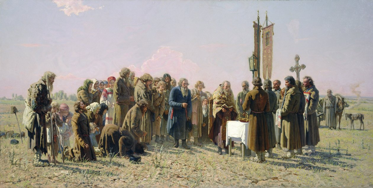 Gebet während der Dürre von Grigori Grigorievich Mjasoedov