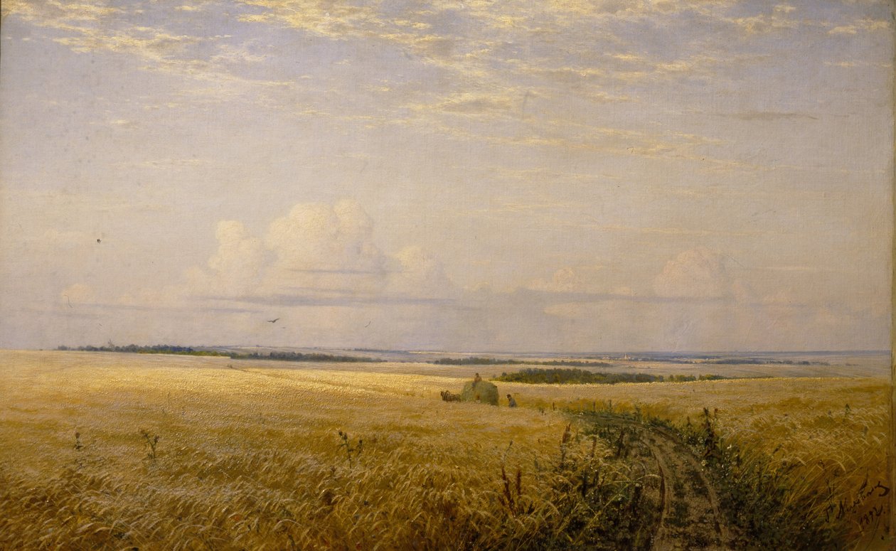 Die reifenden Felder, 1892 von Grigori Grigoryevich Myasoedov