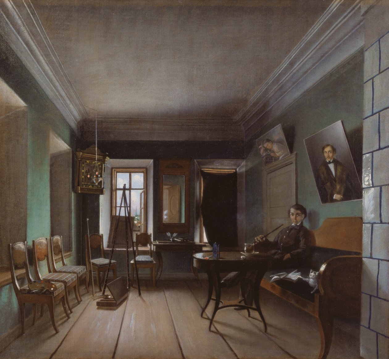 Innenansicht des Hauses Bykovs, 1850er von Grigory Vasilievich Yurov