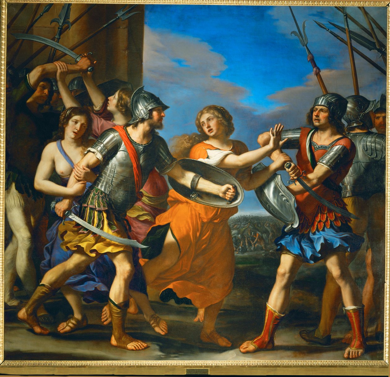 Hersilia trennt Romulus und Tatius, den König der Sabiner von Guercino (1591 1666)