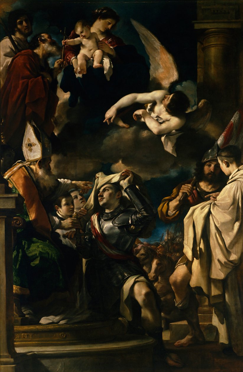 Der heilige Wilhelm von Aquitanien erhält die Kutte von Guercino