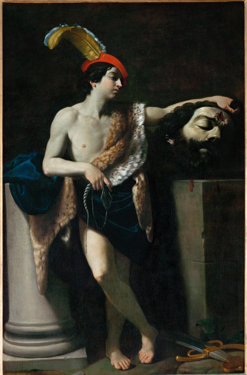 David mit dem Kopf von Goliath von Guido (follower of) Reni
