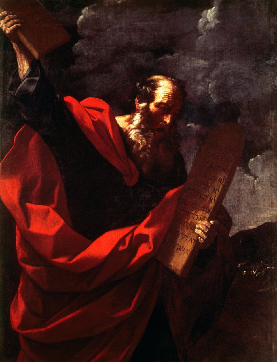 Moses mit Gesetzestafeln von Guido Reni