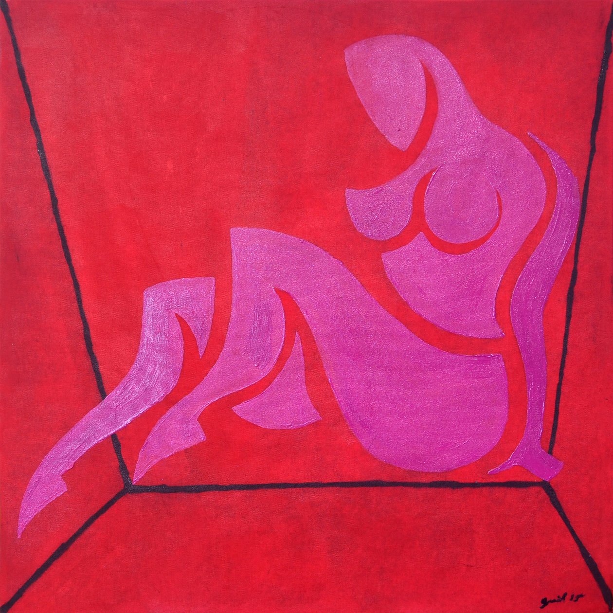 Studie für Figur im kubischen Raum, 2015 von Guilherme Pontes