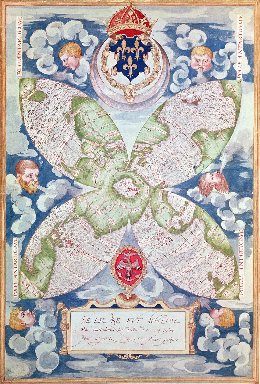 Fol.7v Karte des Nordpols, aus 
