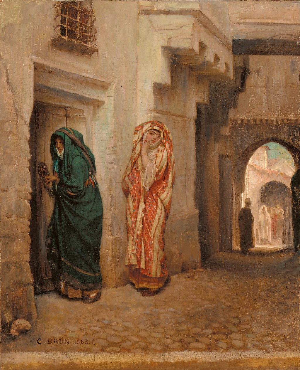 Ein geheimes Rendezvous, 1863 von Guillaume Charles Brun