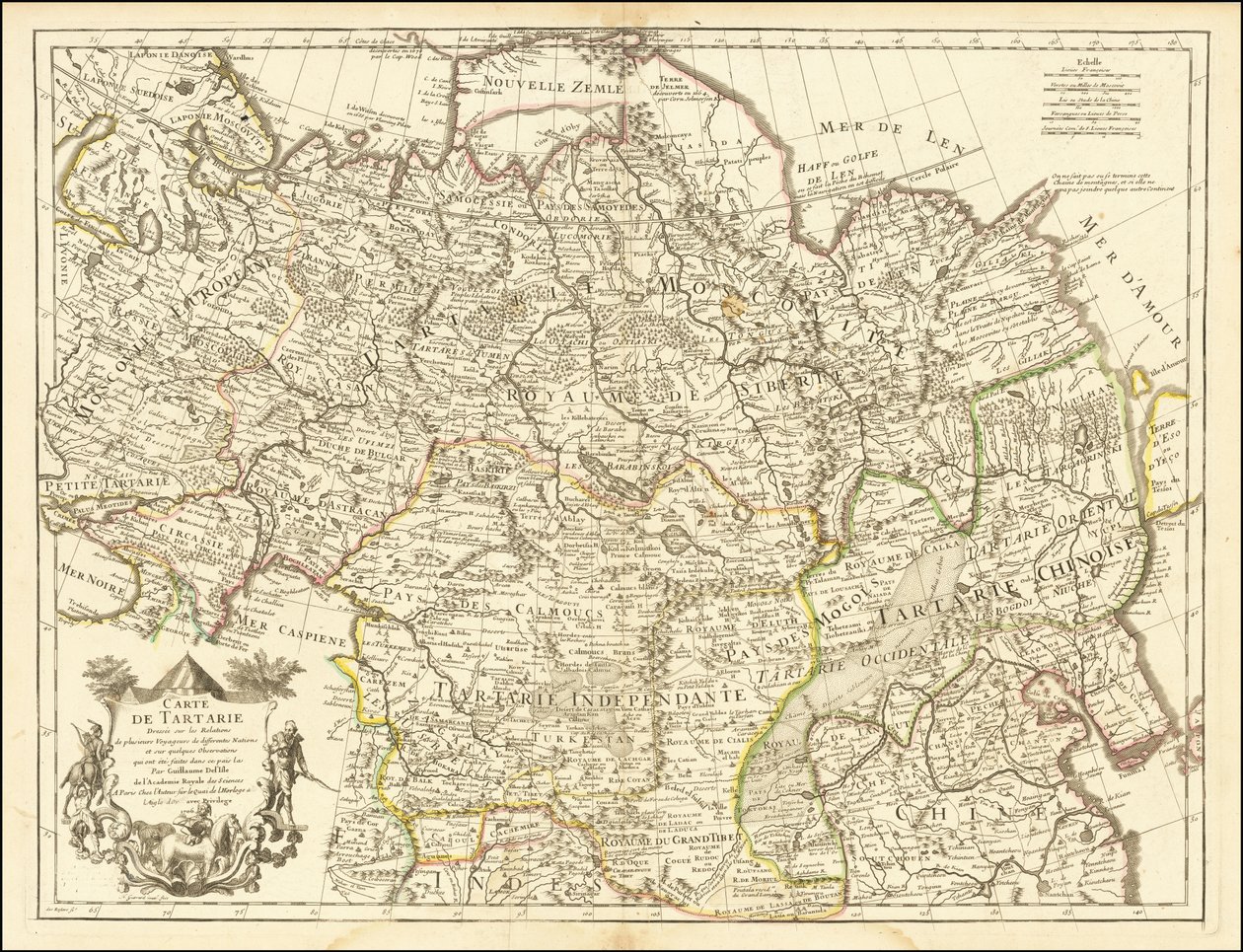 1706 Karte - Karte von Tartarie von Guillaume Delisle