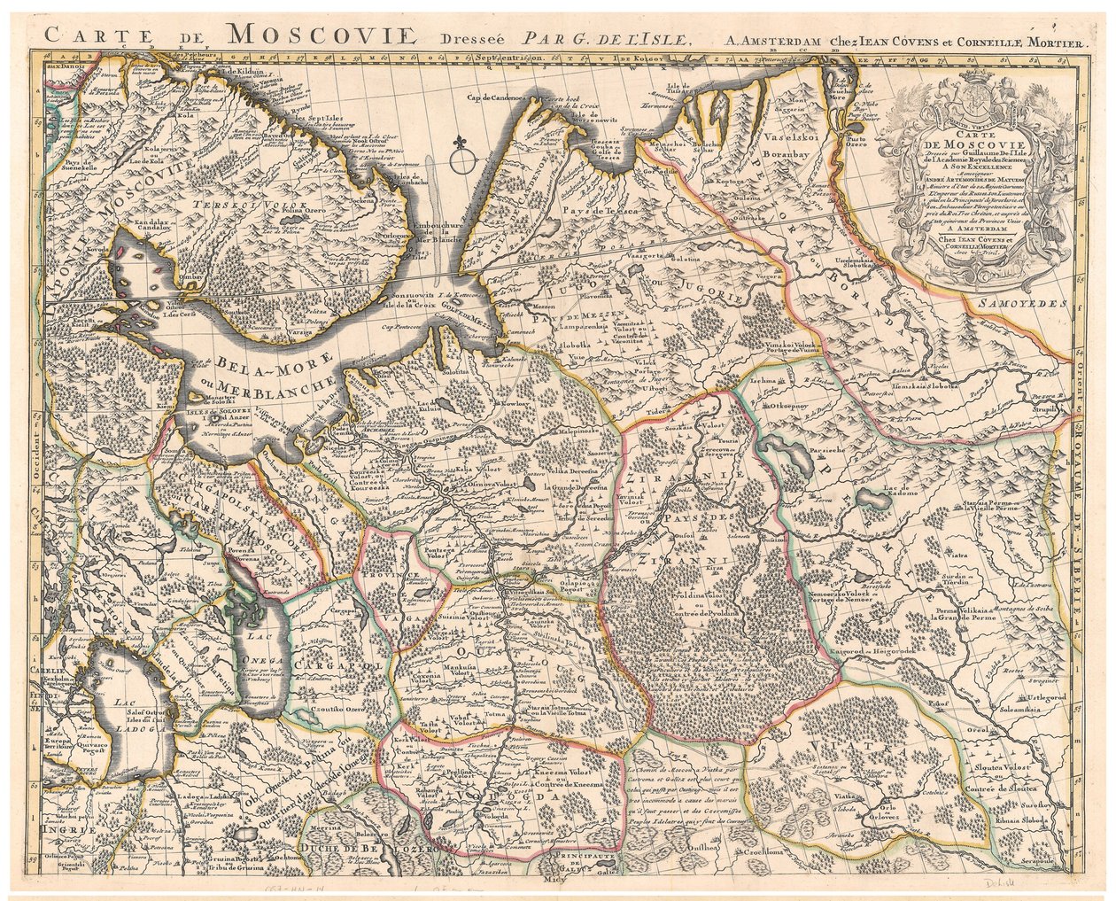 Karte von Moskau von Guillaume Delisle
