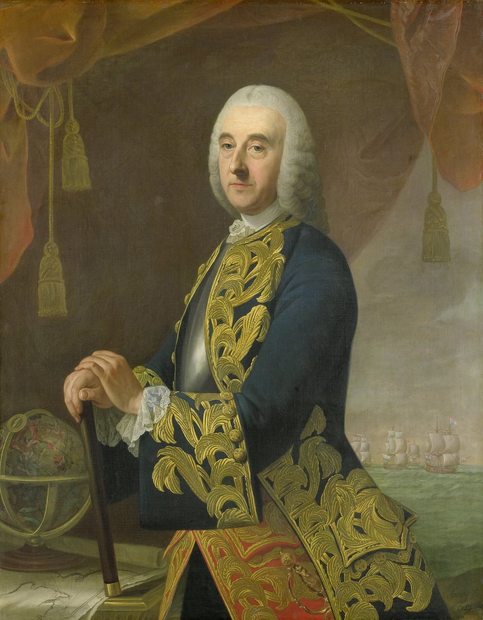 Porträt von Vizeadmiral Hendrik Lijnslager von Guillaume de Spinny