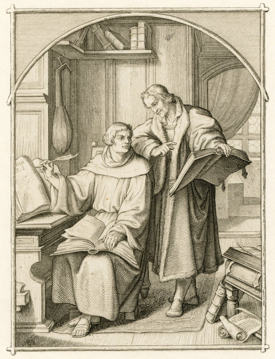 Martin Luther und Philipp Melanchthon von Gustav Ferdinand Leopold Konig