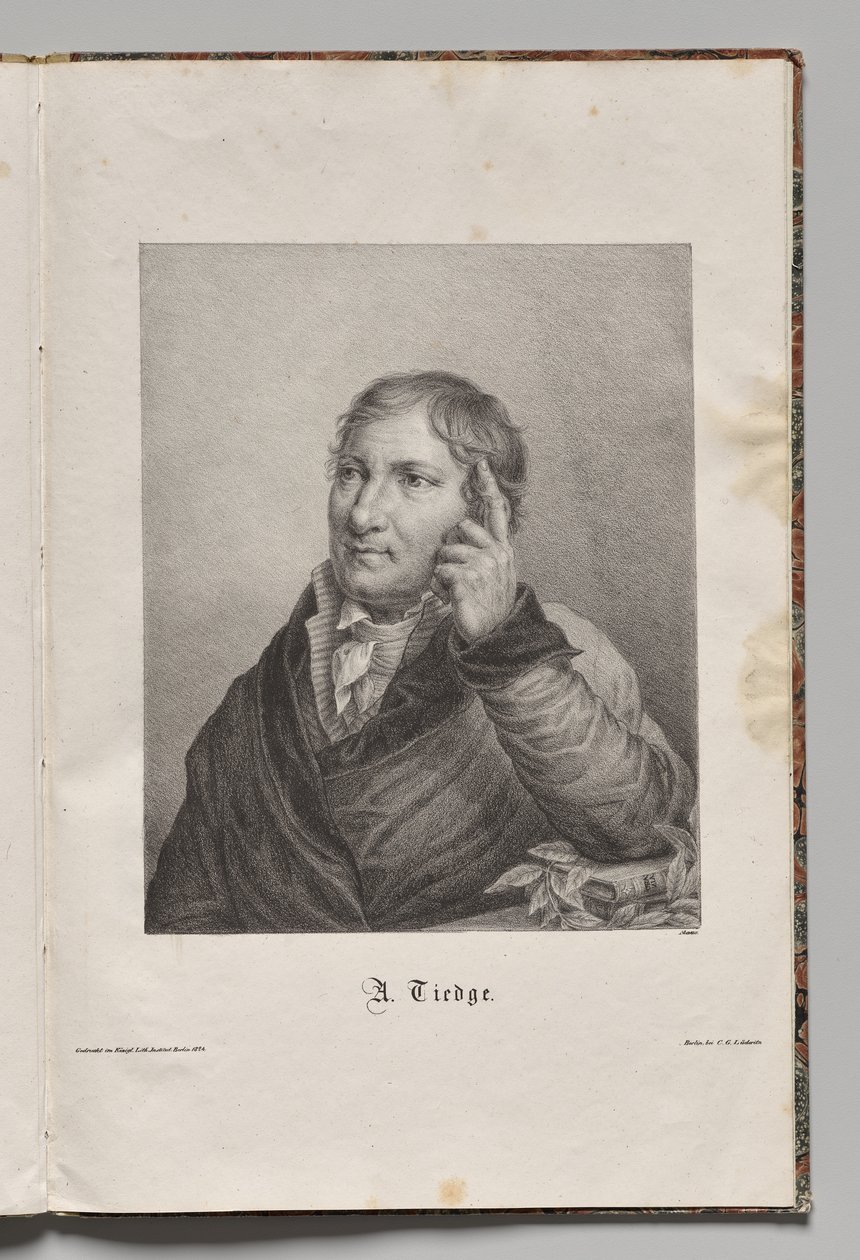 Deutschlands berühmte Autoren: Porträt von Christoph August Tiedge von Gustav Karl Friedrich Luderitz