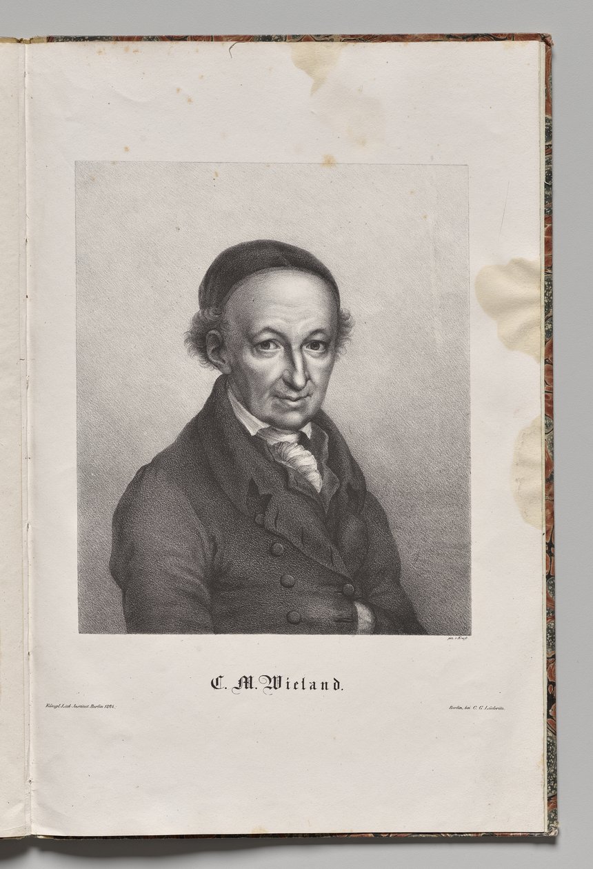Deutschlands berühmte Autoren: Porträt von Christoph Martin Wieland von Gustav Karl Friedrich Luderitz