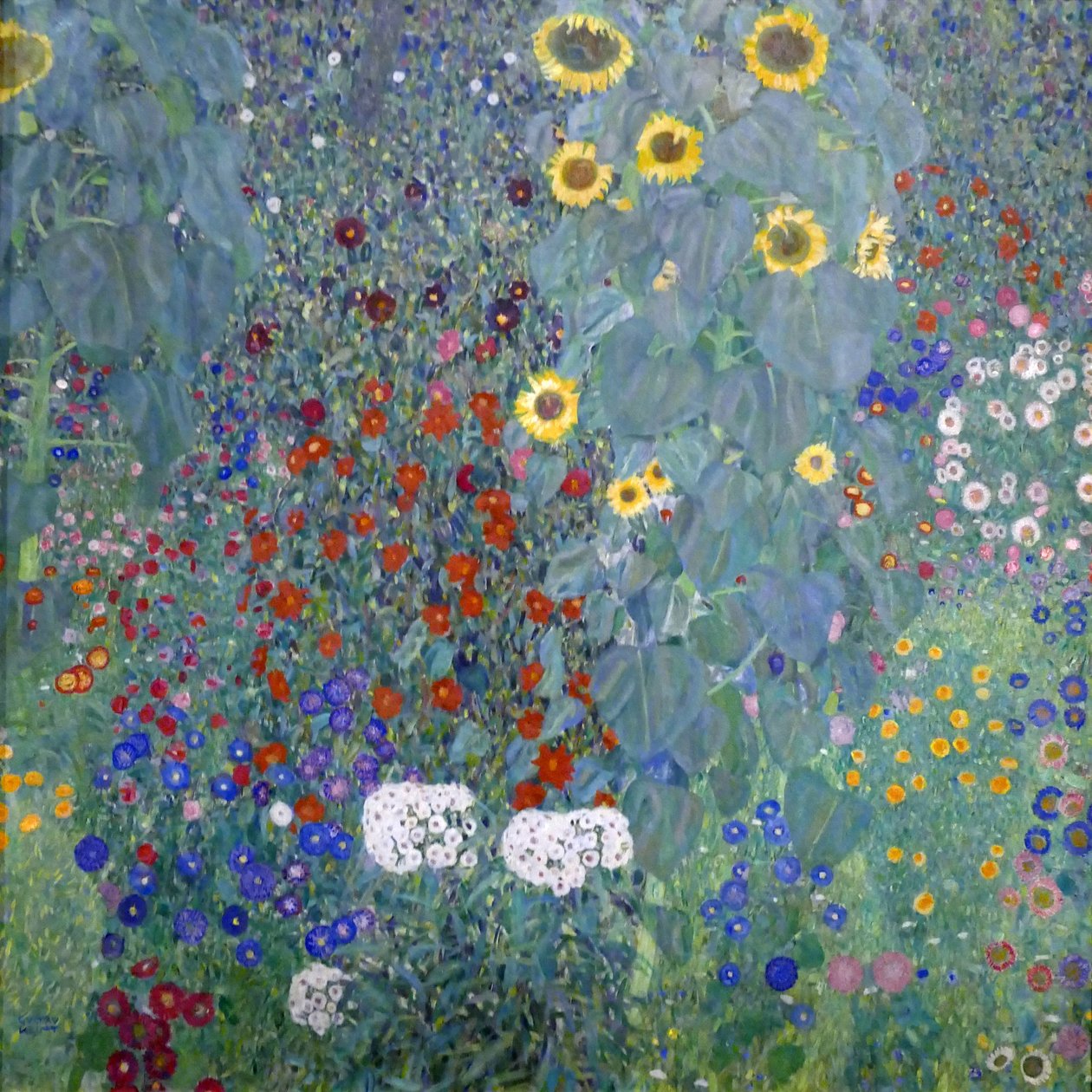 Bauerngarten mit Sonnenblumen von Gustav Klimt