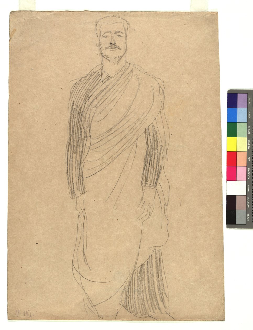 Mann in drapiertem Kostüm von Gustav Klimt