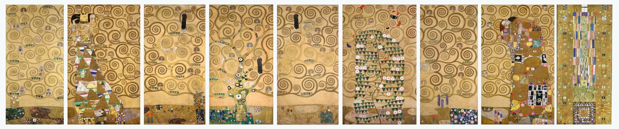 Neun Arbeitszeichnungen zur Ausführung eines Mosaikfrieses für den Speisesaal des Stoclet-Hauses in Brüssel von Gustav Klimt