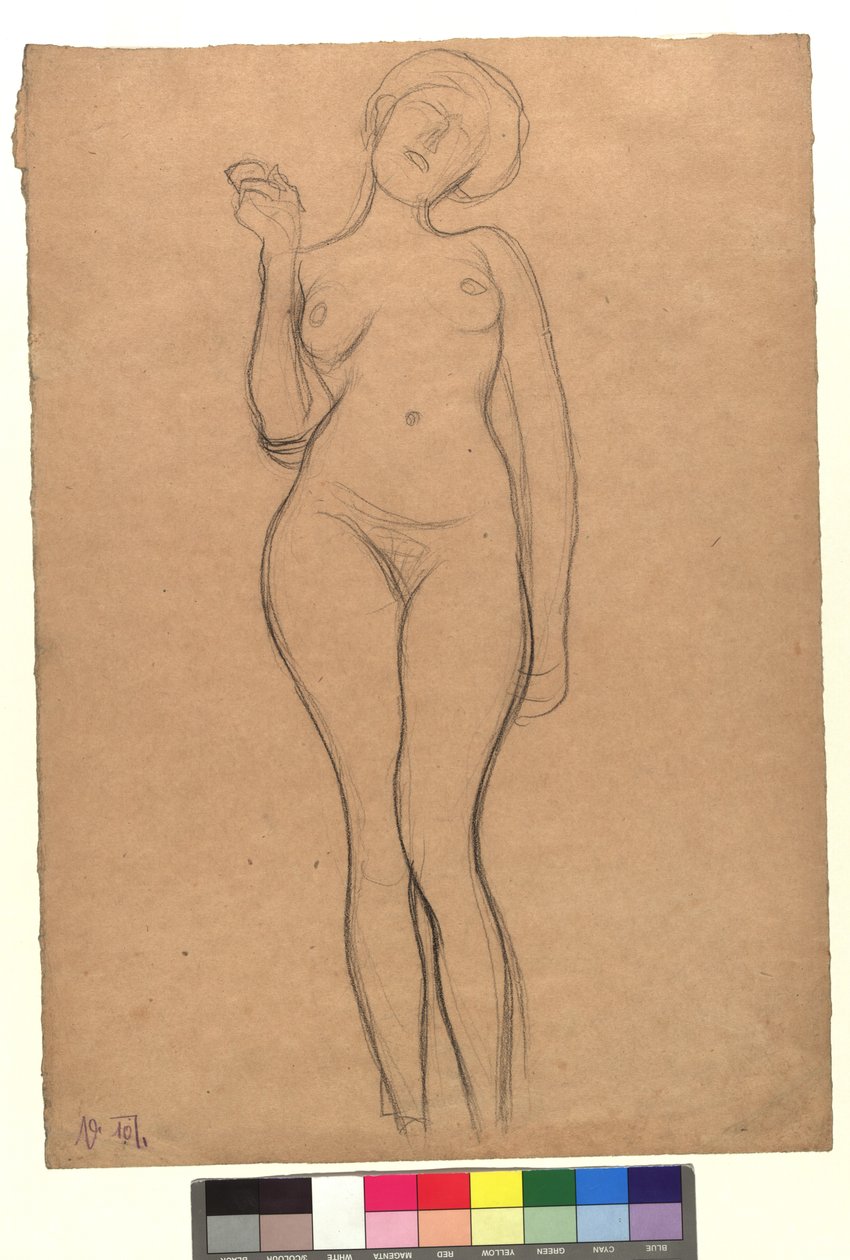 Stehender weiblicher Akt von Gustav Klimt