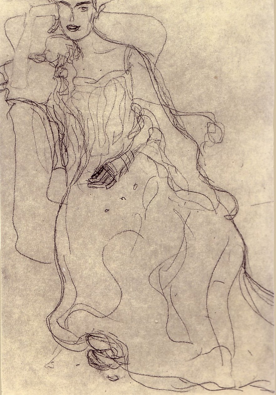 Studie für das Gemälde Bildnis Adele Bloch-Bauer I von Gustav Klimt