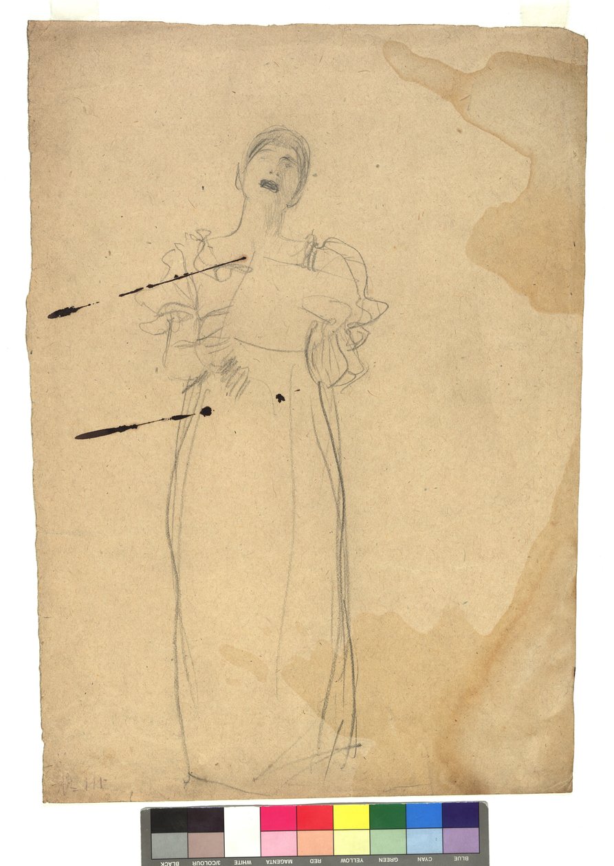 Studie zu einer stehenden Sängerin von Gustav Klimt