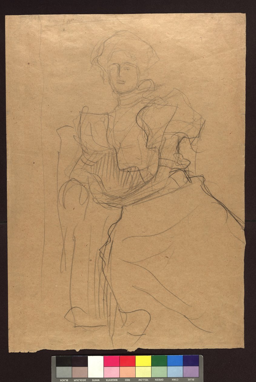 Studie zum Bildnis Sonja Knips von Gustav Klimt