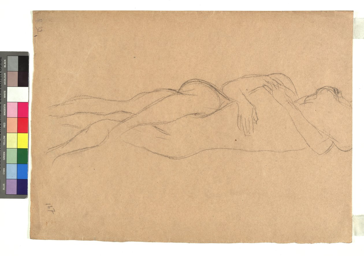 Zwei liegende Akte in Umarmung von Gustav Klimt