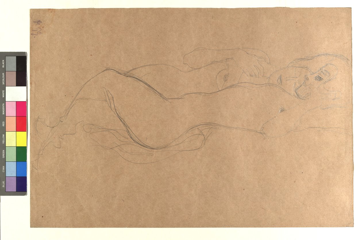 Zwei liegende weibliche Akte von Gustav Klimt