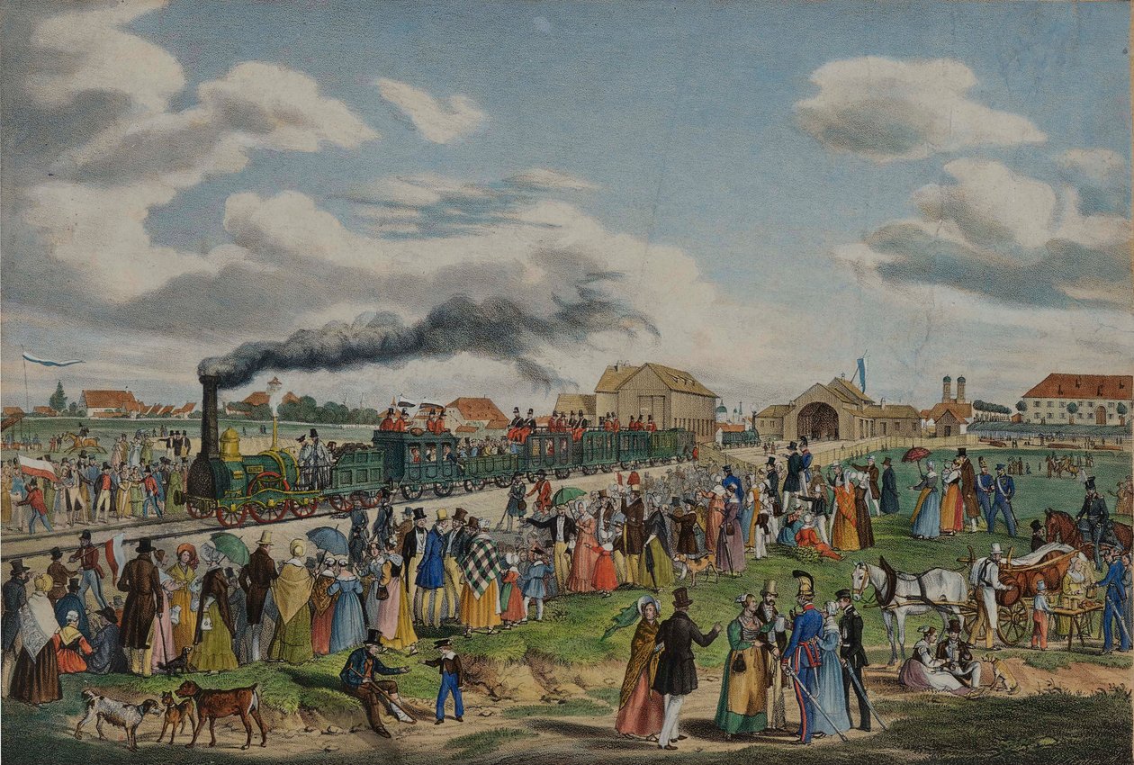 Eröffnung der München-Augsburg Eisenbahn am 1. September 1839, 1839 von Gustav Kraus