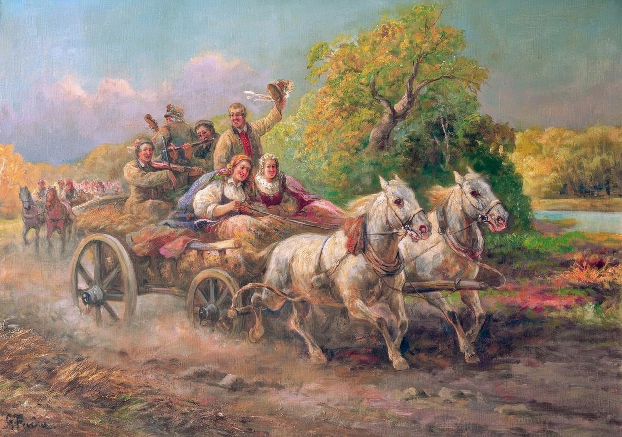 Ungarischer Hochzeitszug von Gustav Prucha