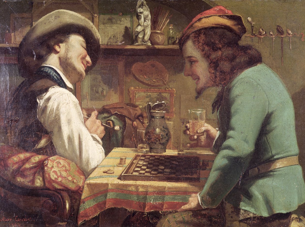 Das Damespiel, 1844 von Gustave Courbet